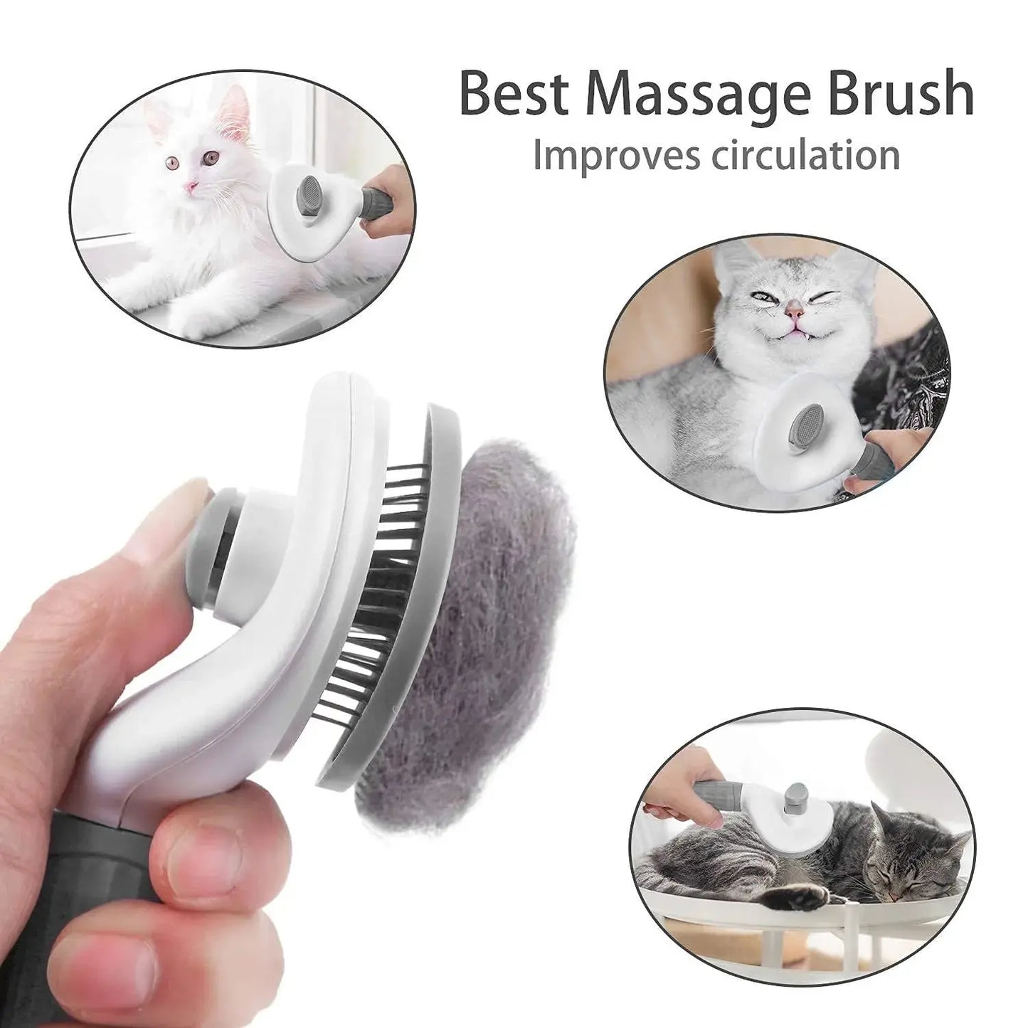 Self-Cleaning Pet Grooming Brush